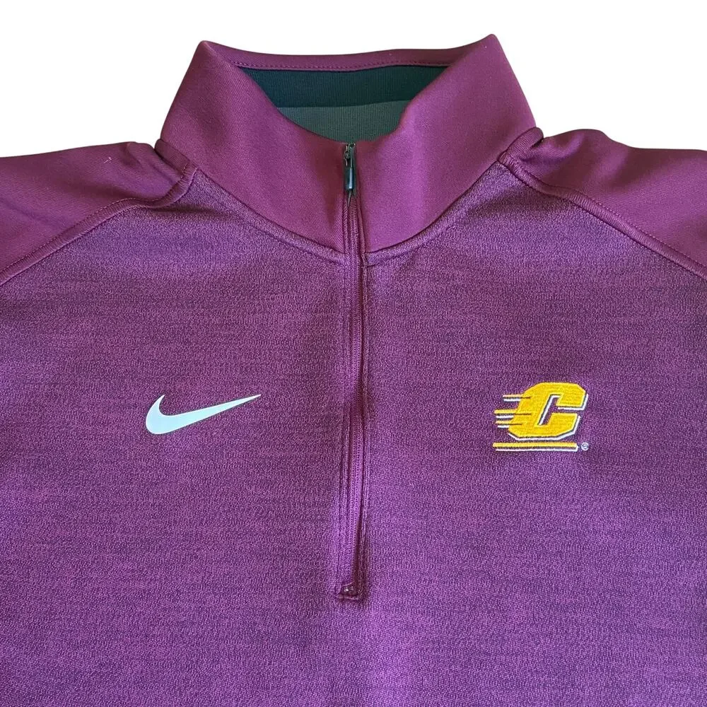 Central Michigan Chippewas Nike‎ Dri-Fit Men's Quarter 1/4 Zip Sweatshirt Small
